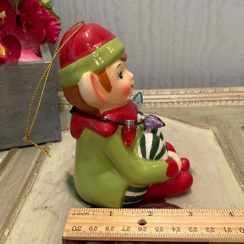 Mr. Christmas Follow the Magic Lighted Elf Ornament